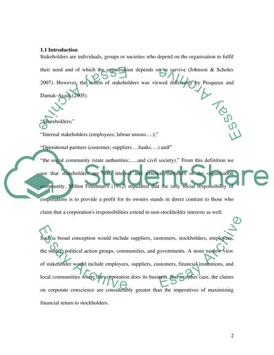 Who Are Stakeholders Stakeholder Theory