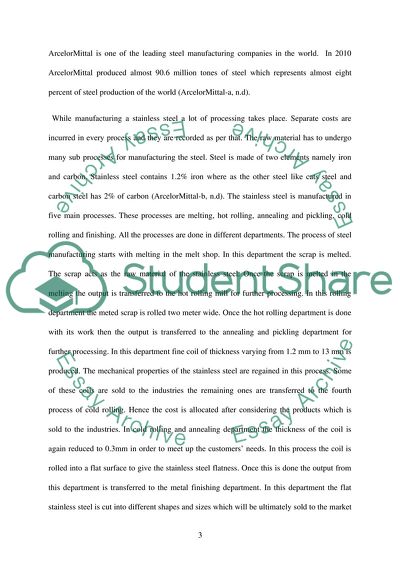 Cost Accounting - ArcelorMittal