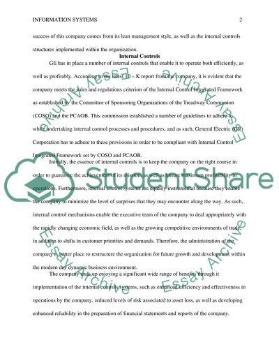 Information Systems and Internal Controls