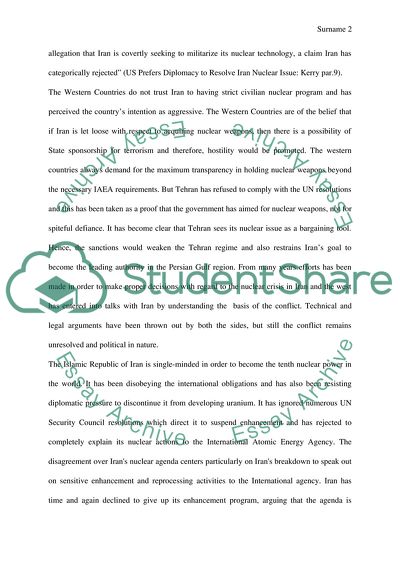 Rising Tension over Iran