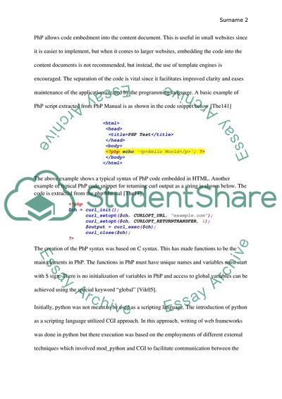 A Comparison of Programming Languages