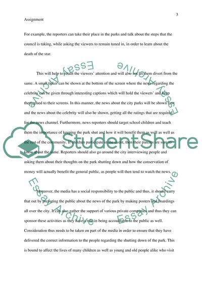 Creative Writing: The Media