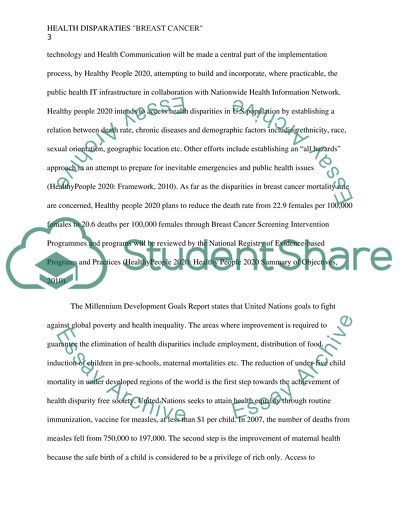 Health Disparities Breast Cancer