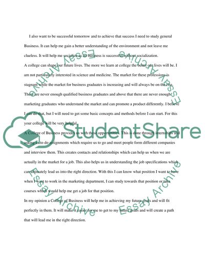 How Will the College of Business Fit into Your Future Goals