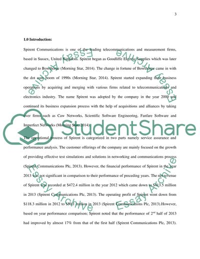 Multinational Running And Study Of Spirent Communications