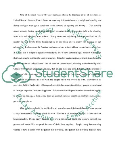 Gay Marriage in the States of the USA