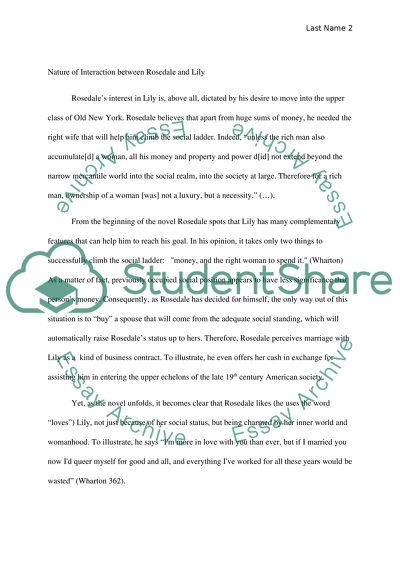 Edith Whartons Novel the House of Mirth