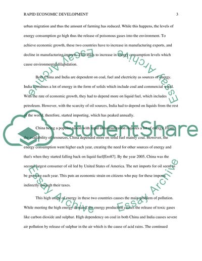 Rapid Economy Developmentt