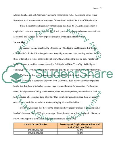 Social Class and Education in the United States