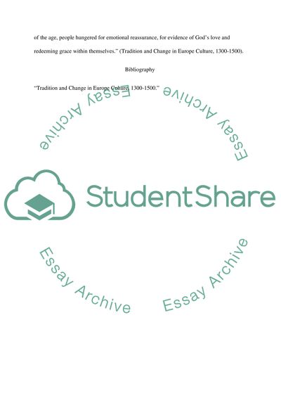 Tradition and Change in Europe Culture