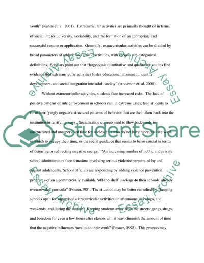 The Help of Extracurricular Activities