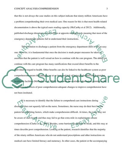 The Phenomenon of Comprehension in Nursing