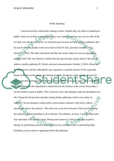 essay about a public speaker