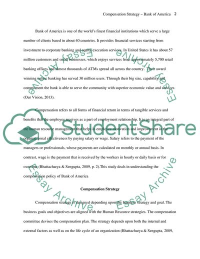 Compensation Strategy of Bank of America