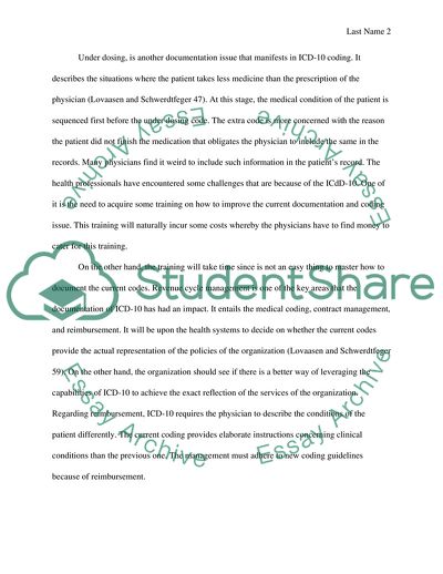 Various Aspects of ICD-10 Coding