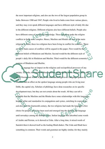 The Hindu-Muslim Conflicts after the 16th Century