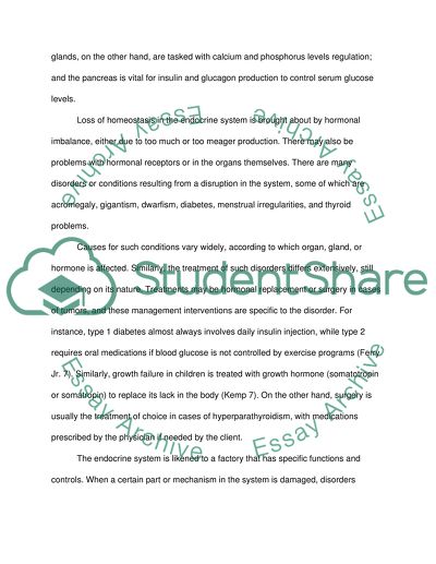 Short essay about endocrine system image