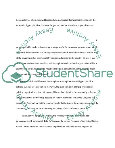 Comparing Organization of Politics