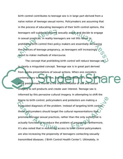 Giving Birth Control to Teenagers