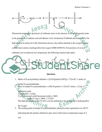 Pyrolysis of Aryl Sulfonate Esters in the Absence of Solvent: E1 or E2