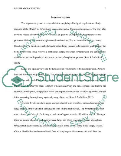 The Respiratory System