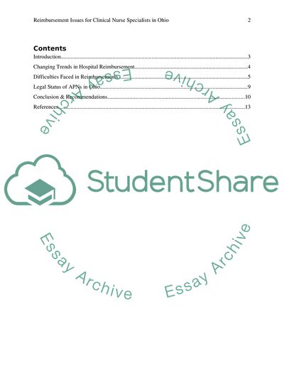 Reimbursement Issues for Clinical Nurse Specialists in Ohio