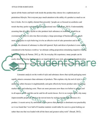 Do We Tend to Privilege Style over Substance as Consumers