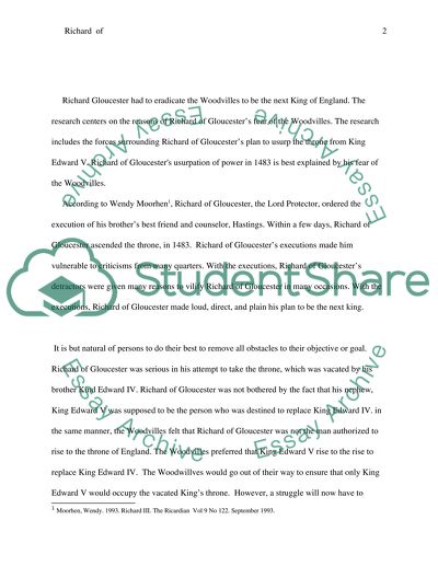 Richard of Gloucesters Usurpation of Power in 1483