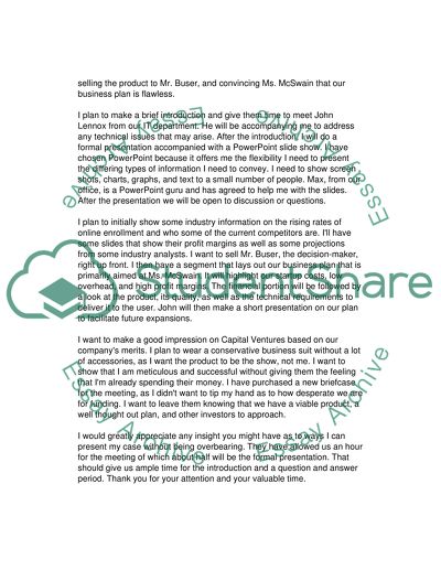 Loan Request for StartUp Company