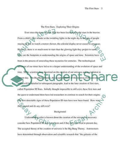 The Origins of First Stars