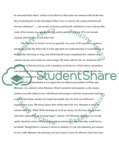 Sense and Sensibility