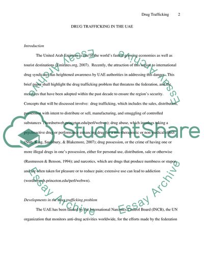 Drug Trafficking in the UAE