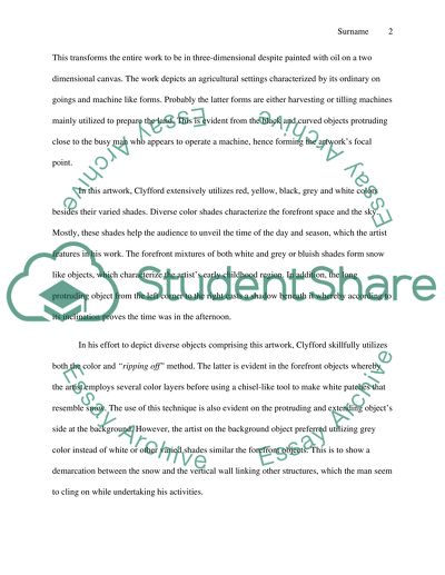 Analysis of Clyffords Artworks