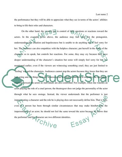 The Dividing Line Between Actors and Viewers