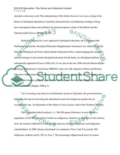 Education and the Australian Indigenous People