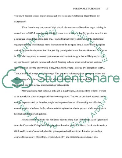 Application to Medical School