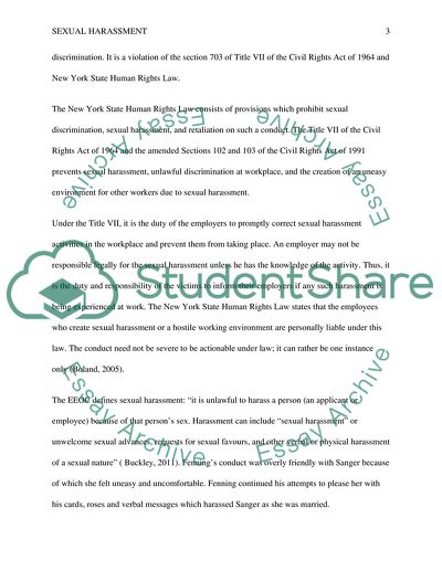 Sexual Harassment in the Workplace