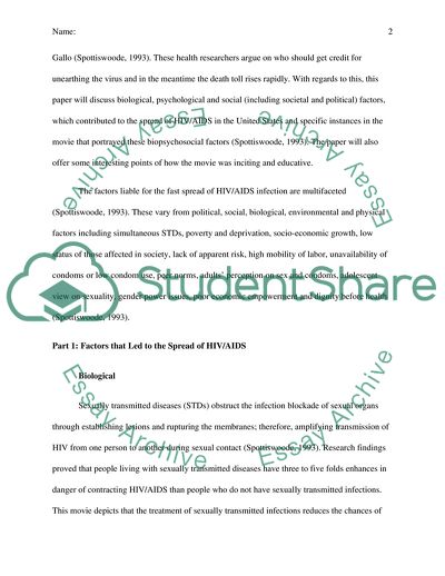 Analysis of And the Band Played On Film