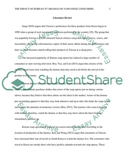 Impact of Korean TV Dramas on Taiwanese Consumers