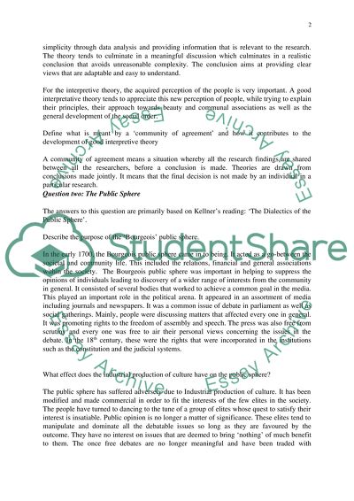 Approaches to the Study of Communication