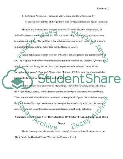 Women and Art in the Renaissance by Meryl Zwanger