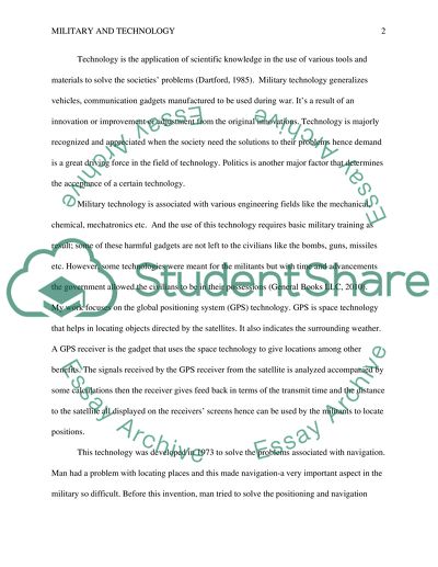 Military Technology: Global Positioning System