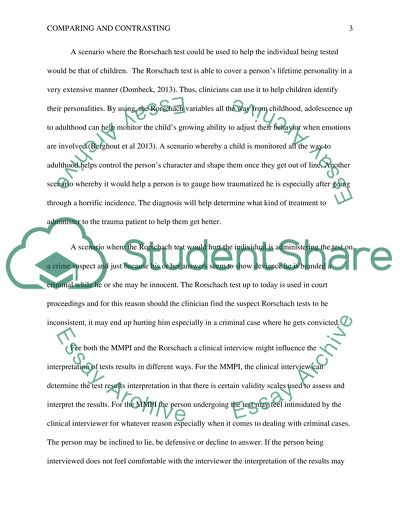 The MMPI and the Rorschach Inkblot Technique