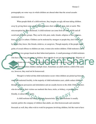 Sexual Assault of Children and Youth and Other Sexual Offenses