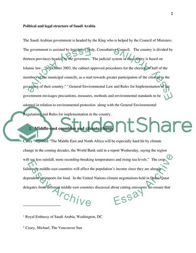 Combating Climate Change in Saudi Arabia