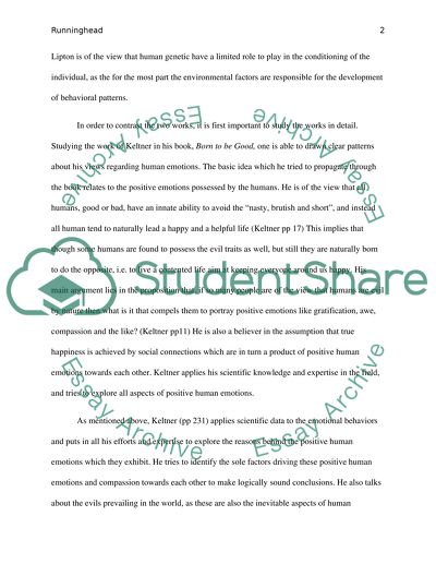 Comparing Born to be Good and Biology of Belief