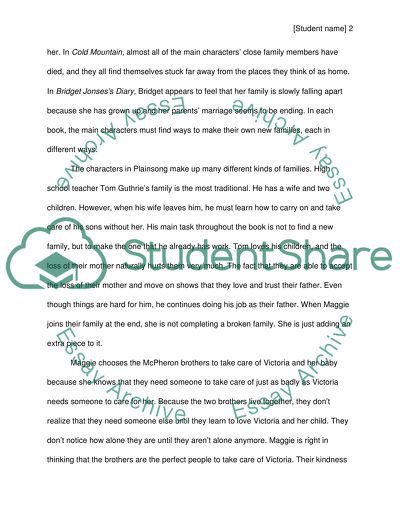 The Novels: Plainsong, Bridget Joness Diary, and Cold Mountain