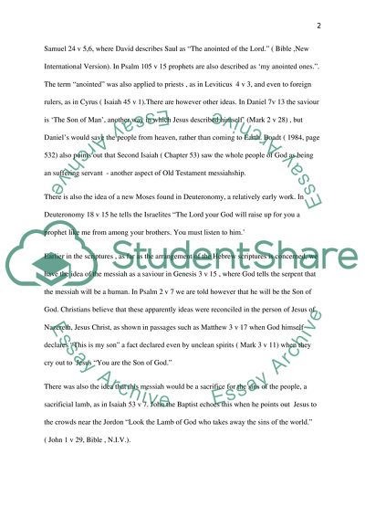 Messiah the Jews Looking for