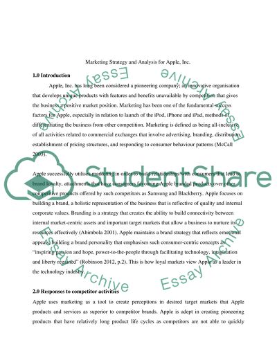 Marketing Strategy and Analysis for Apple, Inc