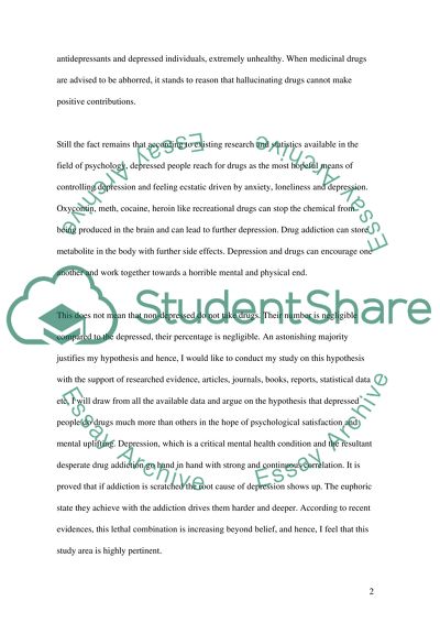 Individuals who suffer from depression are more likely to use drugs